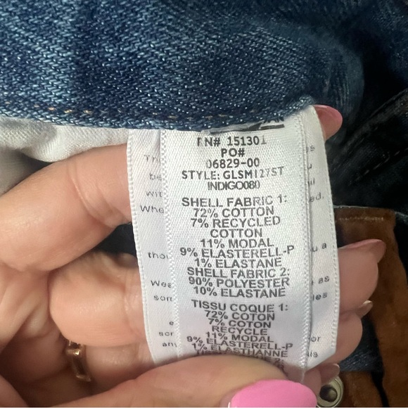 Good American Good Legs Suede Inset Skinny Jeans Western 26/2 - Picture 12 of 12